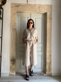 Beige linen crop jumpsuit Gaffer safari
