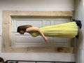 Yellow long dress tulle miro