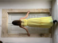 Yellow long dress tulle miro