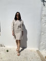 Beige linen mini dress Chicuel