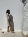 Beige linen mini dress Chicuel