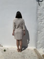 Beige linen mini dress Chicuel