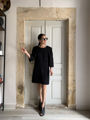 Black mini dress linen Chicuel
