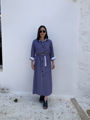 Dark blue white shirtdress Evi Grintela