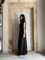 Black long dress V neck milla