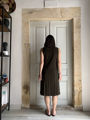 Khaki cotton short dress Parthenis
