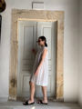 White cotton short dress Parthenis