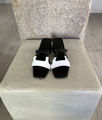 Hephaestus mules leather black and white Zeus Dione