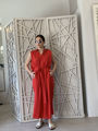 Red shirtdress with belt alexia raisi