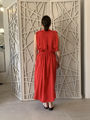 Red shirtdress with belt alexia raisi