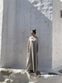 Long textured stripy caftan point loom