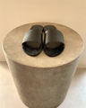 Black leather Greek sandals Kyma 