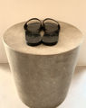 Black leather Greek sandals Kyma 